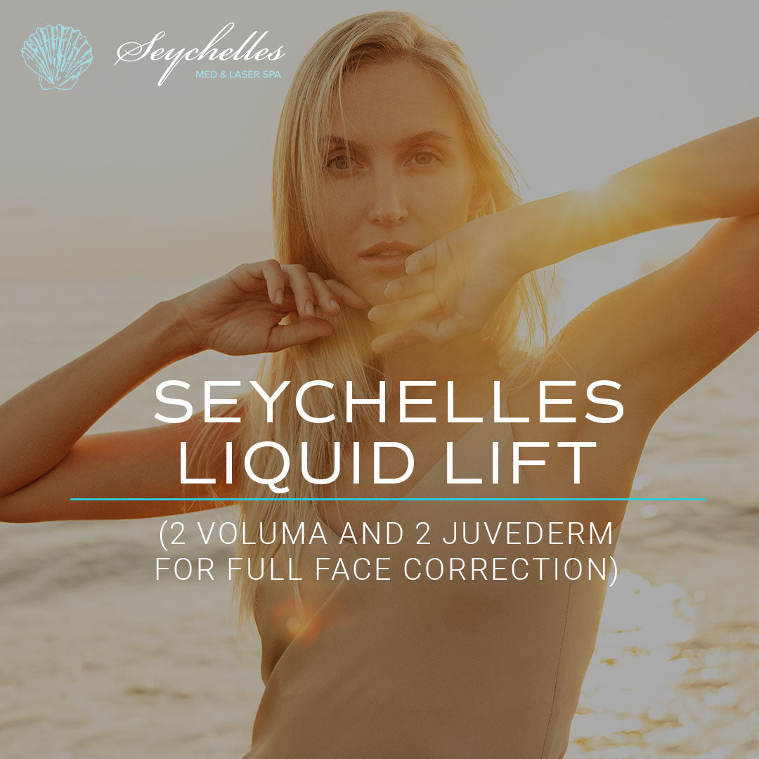 Filler: Seychelles "Liquid Lift" (2 Voluma and 2 Juvederm for Full Face Correction)