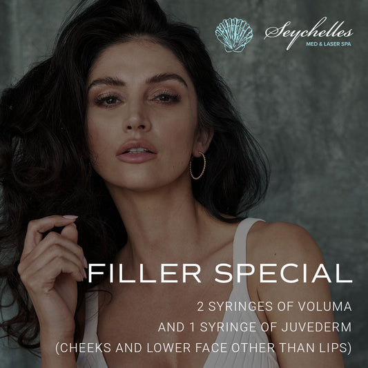 Filler: 2 Syringes of Voluma and 1 Syringe of Juvederm (Cheeks and Lower Face other than lips)